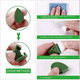 Plant Climbing Wall Fixture Clip Leaf Shape Adhesive Sticker Plant Fixer Binding Clip Invisible Wall Vines Clip Plant, Green Color (Pack of 30)