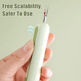 2-in-1 Needle Threader and Seam Ripper, Stretchable Sewing Tool for Hand Sewing, Knitting & Quilting