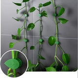 Plant Climbing Wall Fixture Clip Leaf Shape Adhesive Sticker Plant Fixer Binding Clip Invisible Wall Vines Clip Plant, Green Color (Pack of 30)