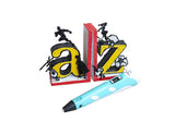 Printing Pen with Display - Includes 3D Pen, 3 Starter Colors of PLA Filament, Stencil Book + Project Guide, and Charger