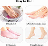 Moisturising Socks for Women Dry Cracked Feet, Women Foot Spa Pedicure Silicone Socks