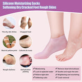 Moisturising Socks for Women Dry Cracked Feet, Women Foot Spa Pedicure Silicone Socks