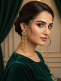 Kashmiri Earrings in Golden Color with Drop Dangle Earrings for Women & Girls Alloy Drops & Danglers