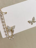 Gold Plated Butterfly Shaped Ear Cuff Earrings