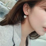 Butterfly Clip On Huggie Acrylic Hoop Earrings Metal Hoop Earring | Resin