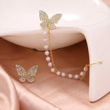 Gold Plated Butterfly Shaped Ear Cuff Earrings
