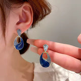 Waterdrop Earring Korean Earrings For Girls Women Stainless Steel Drops & Danglers