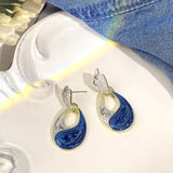 Waterdrop Earring Korean Earrings For Girls Women Stainless Steel Drops & Danglers