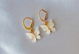 Butterfly Clip On Huggie Acrylic Hoop Earrings Metal Hoop Earring | Resin