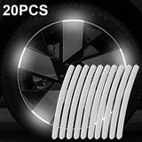 Reflective Wheel Rim Waning Safety Sticker for Car, Bike 15 mm x 0.3 m Reflective Tape  (Pack of 20)