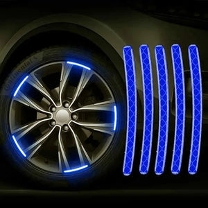 Reflective Wheel Rim Waning Safety Sticker for Car, Bike 15 mm x 0.3 m Reflective Tape  (Pack of 20)