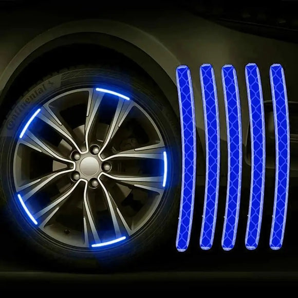 Reflective Wheel Rim Waning Safety Sticker for Car, Bike 15 mm x 0.3 m Reflective Tape  (Pack of 20)