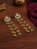 Kashmiri Earrings in Golden Color with Drop Dangle Earrings for Women & Girls Alloy Drops & Danglers