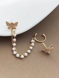 Gold Plated Butterfly Shaped Ear Cuff Earrings