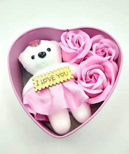 Essential Artificial Flower And Soft Toy Gift Set