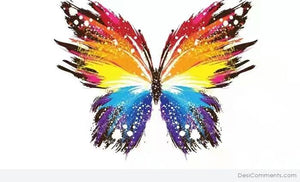 Butterfly Abstract Wall Sticker - (Cover Area:- 76x69 cm)