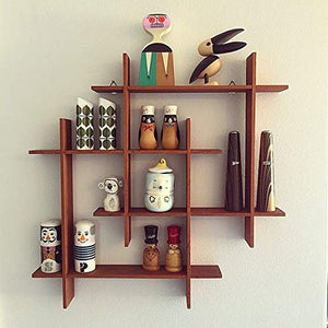 Dual Intersecting Floating Wall Shelf Wall Decor Wall Rack, for Living Room Furniture