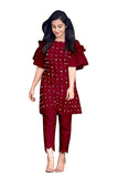 Women's Cotton Readymade Salwar Suit - with Beads