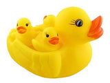 Chu Chu Duck Family Baby Bathing Toys Set Squeeze Chu Chu Sound Bathtub Toys for Toddler Kids Bath Toys for Baby for 0 - 3 Years