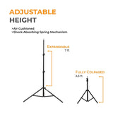 Portable 7 Feet 84 Inch Long Tripod Stand for Video Recording/Reels/Makeup/Online Classes Comes with 360-Degree Rotate Head & Adjustable Mobile Clip Holder (Black)