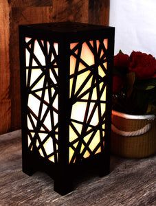 New Wooden Table Lamp with Creative Laser Cutting Design,Suitable for Bedside,Drawing Room,Lobby