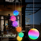 LED Color-Changing Wind Chimes - Solar-Powered