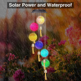 LED Color-Changing Wind Chimes - Solar-Powered