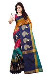 Soft Cotton Silk Foil Printed Saree - MultiColour