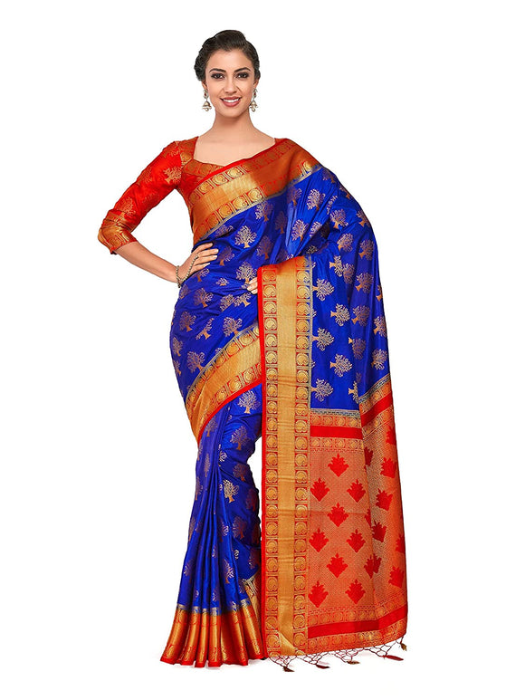 Kanjivaram Style Art Silk Saree With UnStitched Blouse Piece