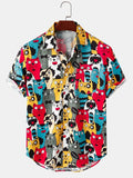 BAHAMAS Cartoon Print Shirt - Short Sleeves