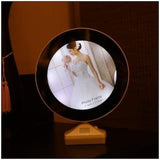 Magic Mirror Photo Frame with LED Light For Couple Gifting