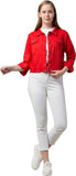 Stylish Women's Jacket Solid Button Closure