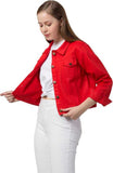 Stylish Women's Jacket Solid Button Closure