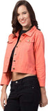 Stylish Women's Jacket Solid Button Closure