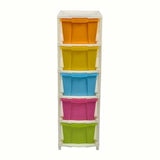 Free Standing Chest of Drawers  (Finish Color - Multicolour, 5 Shelves)