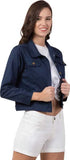 Stylish Women's Jacket Solid Button Closure