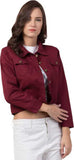 Stylish Women's Jacket Solid Button Closure